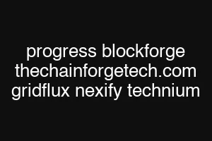 progress blockforge thechainforgetech.com gridflux nexify technium
